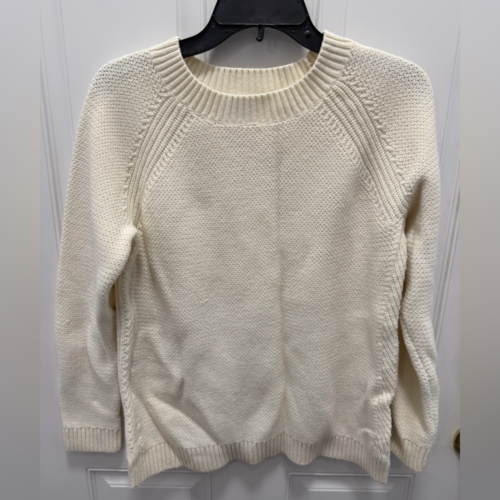 Talbots Women's Ivory Crew Neck Sweater